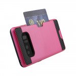 Wholesale Galaxy Note 8 Credit Card Armor Hybrid Case (Rose Gold)